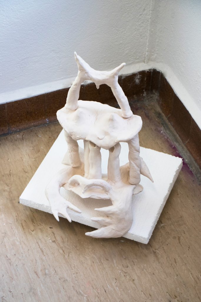 Untitled 1, clay sculpture, 2017