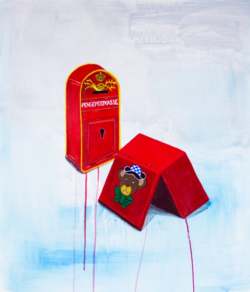 Pengepostkasse, acrylic on canvas, 70x60cm, 2018