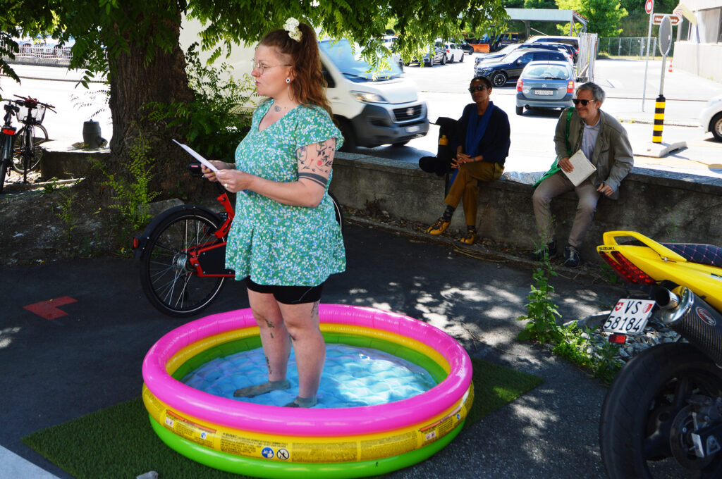 Nos paradis, installation and reading-performance, Sierre, 2024